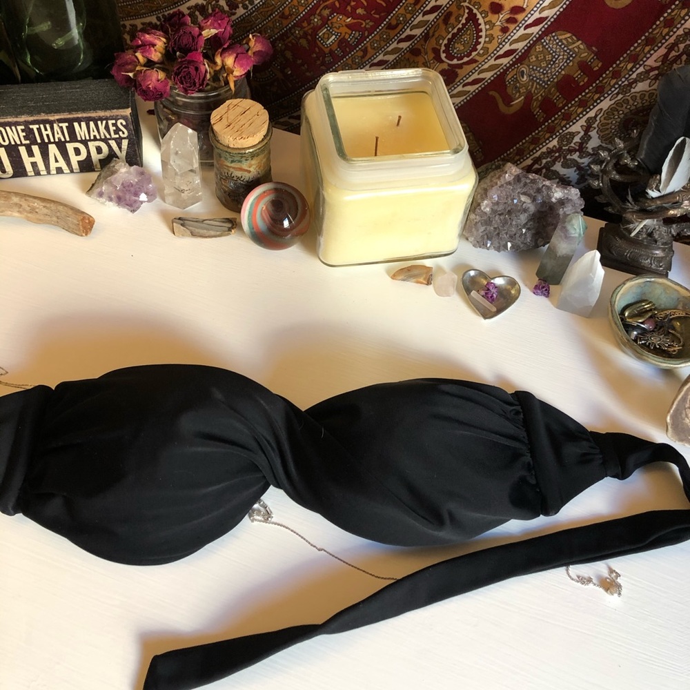 Black bathing suit top